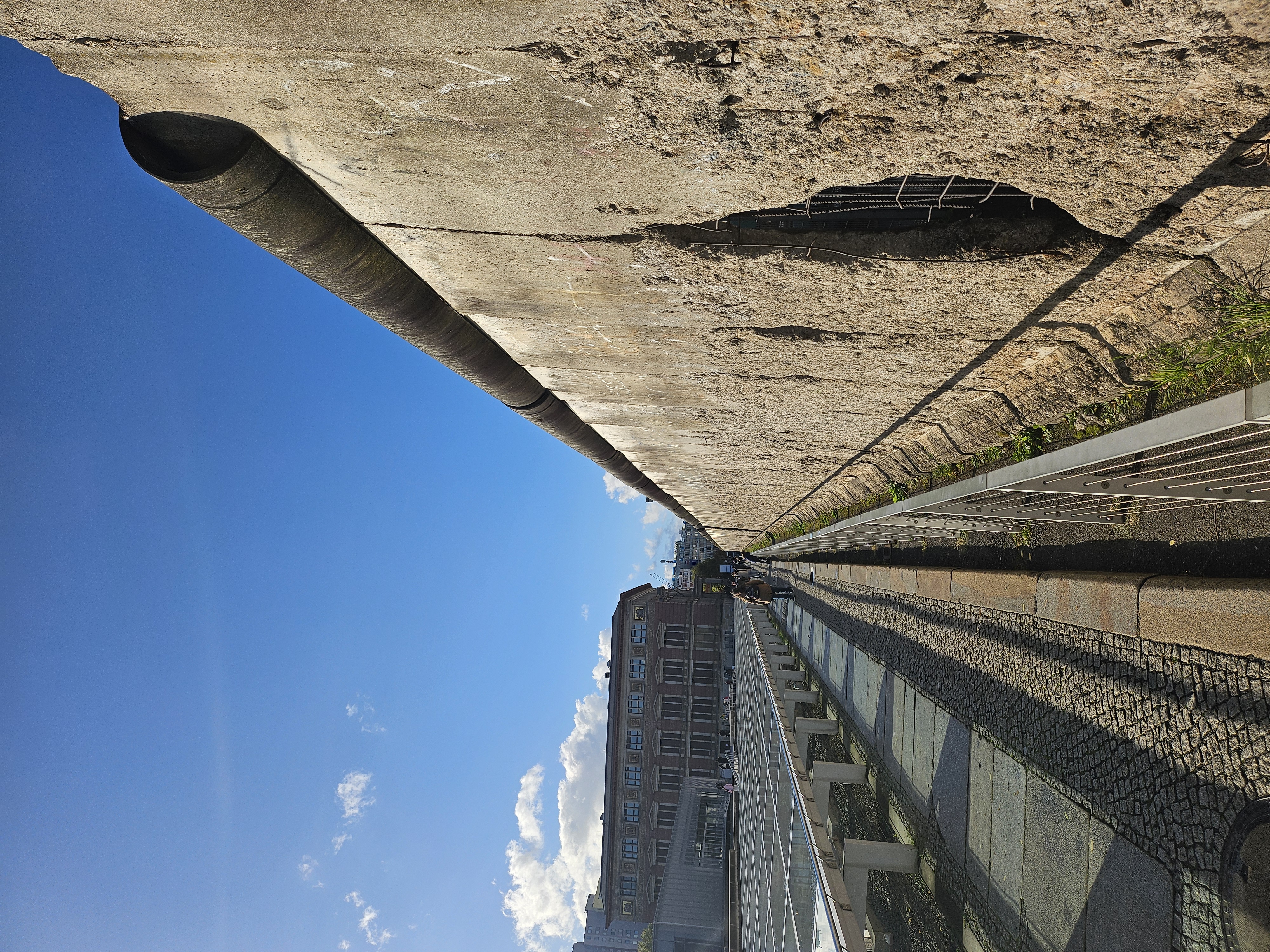 Preserved section of the Berlin Wall at the Topography of Terror memorial exhibition