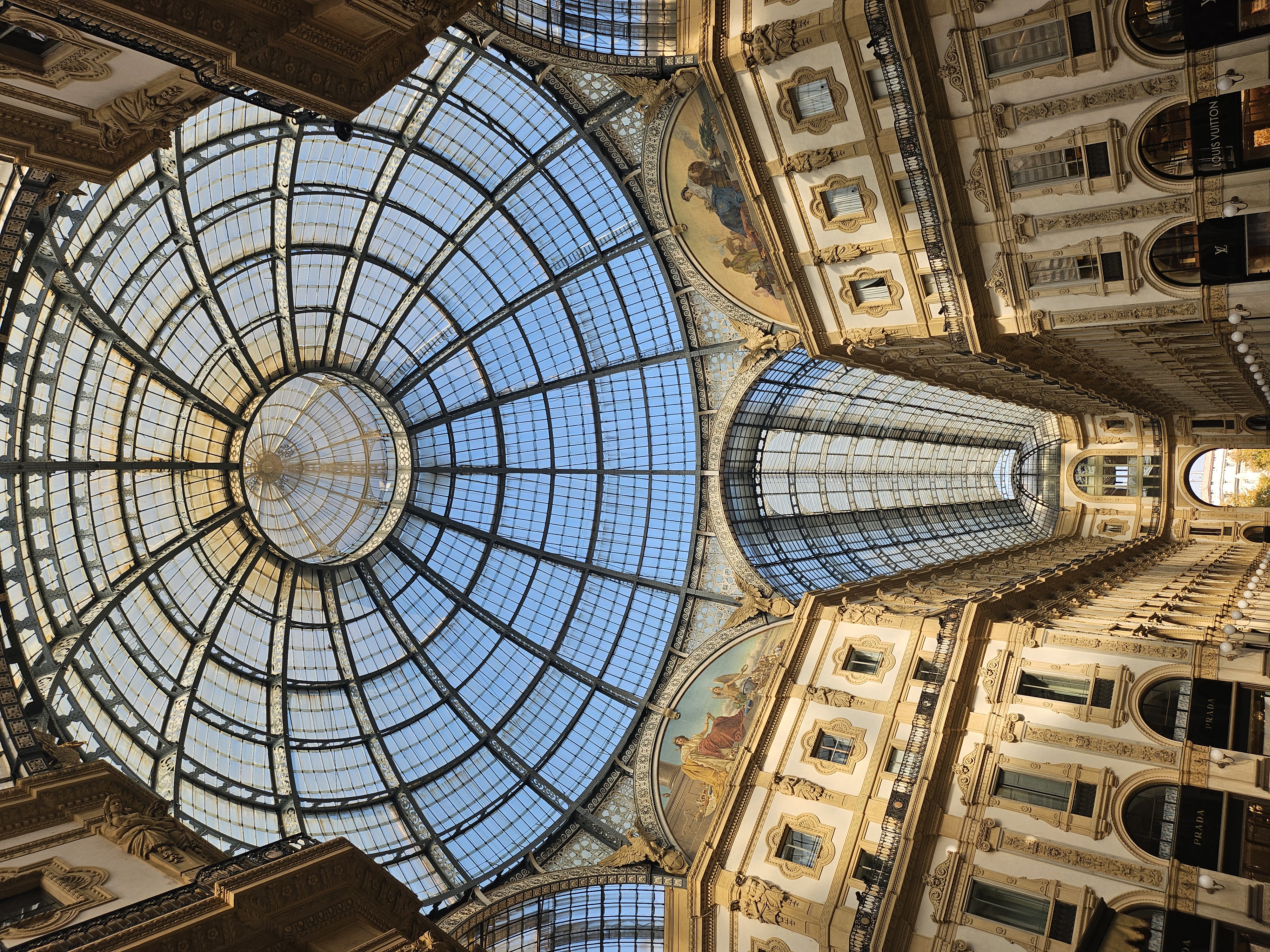 Milan Galleria architecture in soft light